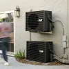 Two Quilt Outdoor Units positioned along an exterior wall; one is ground-mounted and one is wall-mounted.